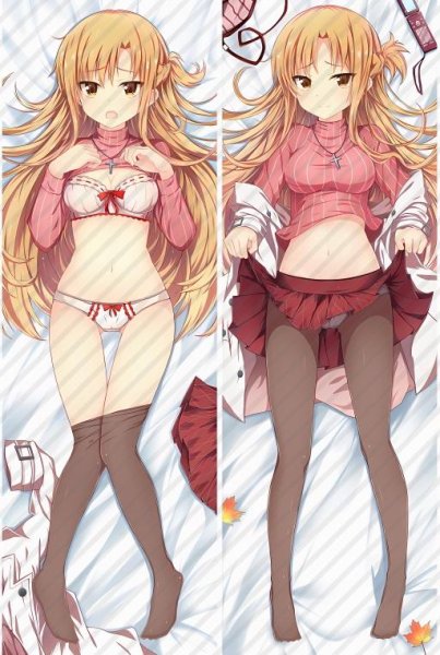 画像1: cosabc 送料無料　結城明日奈　ゆうきあすな　アスナ 【同人】等身大抱き枕カバー 2wayトリコット 160×50cm 高品質 セクシー美女 (1)
