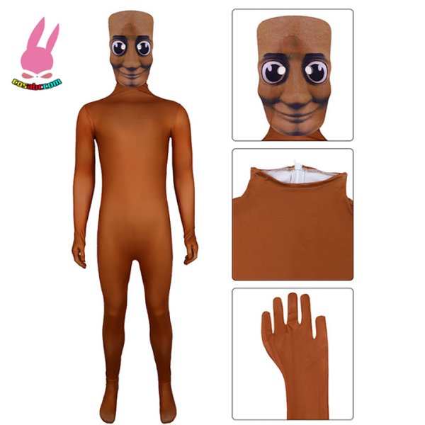 画像4: トゥントゥントゥンサフール 全身タイツ子供用 連体 着ぐるみ ステージ衣装 弾力と伸縮性あり コスチューム コスプレ衣装 ハロウイン仮装 ハロウインコス (4)