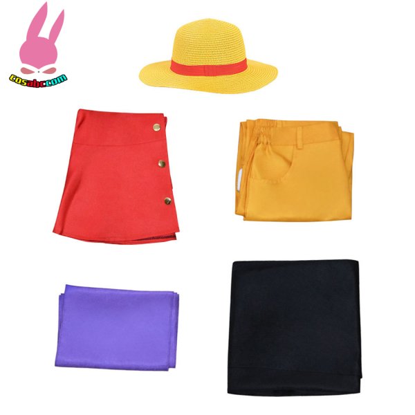 画像5: cosabc  ONE PIECE ワンピースワノ国 オニの島編 ルフィ  風 コスプレ衣装 イベント 演出服 二次会 コスチューム パーティー ハロウィン (5)