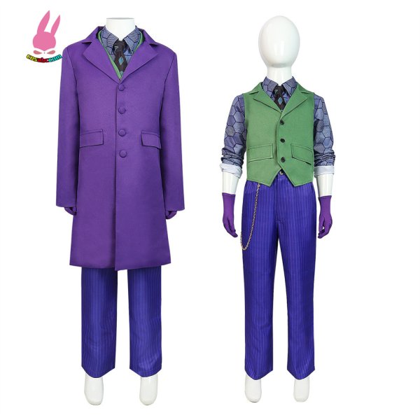 画像1: cosabc ジョーカー 子供 コス衣装 バットマン: ダークナイト・リターンズ キッズ ハロウイン仮装 服コスチューム イベント パーティー 変装 二次元 (1)