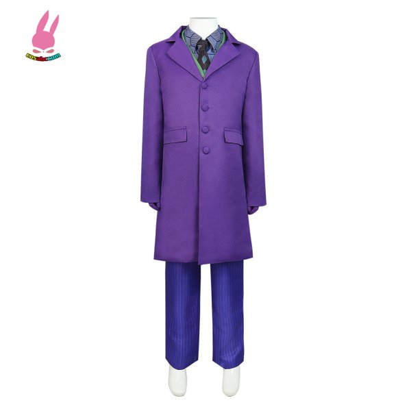 画像2: cosabc ジョーカー 子供 コス衣装 バットマン: ダークナイト・リターンズ キッズ ハロウイン仮装 服コスチューム イベント パーティー 変装 二次元 (2)