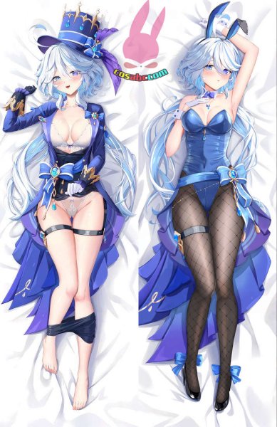 画像1: cosabc  等身抱き枕カバー 原神　フリーナ・ドゥ・フォンテーヌ【同人】等身大 抱き枕カバー 2wayトリコット 160×50cm 高品質 セクシー美女 (1)