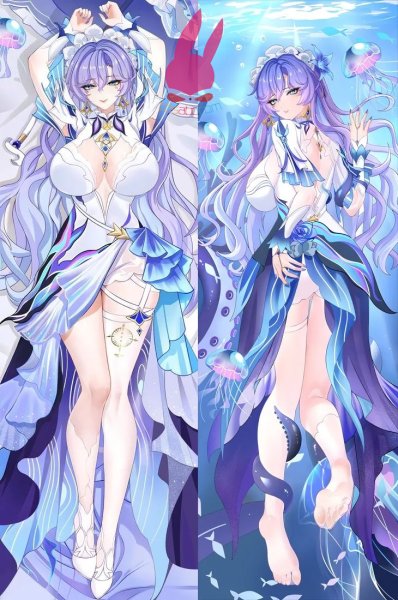 画像1: cosabc  等身抱き枕カバー 鳴潮 めいちょう カンタレラ【同人】等身大 抱き枕カバー 2wayトリコット 160×50cm 高品質 セクシー美女 (1)