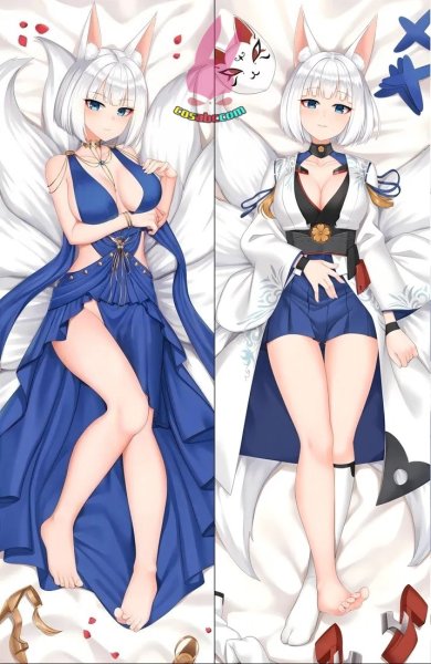 画像1: cosabc  等身抱き枕カバー アズールレーン 加賀 かが 【同人】等身大 抱き枕カバー 2wayトリコット 160×50cm 高品質 セクシー美女 (1)