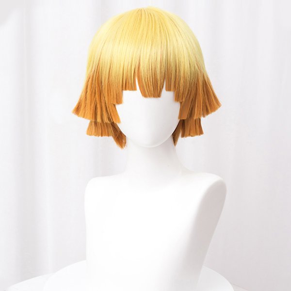 画像6: cosabc 鬼滅の刃 我妻善逸 コスプレ衣装  子供用 大人用 日輪刀道具 ウィッグ  イベント 演出服 二次会 コスチューム パーティー ハロウィン (6)