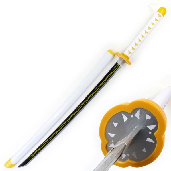 画像5: cosabc 鬼滅の刃 我妻善逸 コスプレ衣装  子供用 大人用 日輪刀道具 ウィッグ  イベント 演出服 二次会 コスチューム パーティー ハロウィン (5)