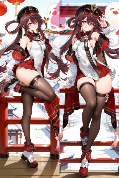 画像1: cosabc  等身抱き枕カバー 胡桃 フータオ【同人】等身大 抱き枕カバー 2wayトリコット 160×50cm 高品質 セクシー美女 (1)