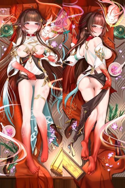 画像1: cosabc  等身抱き枕カバー 崩壊 スターレイル 霊砂 レイサ【同人】等身大 抱き枕カバー 2wayトリコット 160×50cm 高品質 セクシー美女 (1)