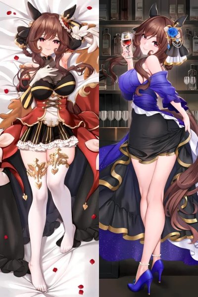 画像1: cosabc  等身抱き枕カバー ウマ娘 ジェンティルドンナ 【同人】等身大 抱き枕カバー 2wayトリコット 160×50cm 高品質 セクシー美女 (1)