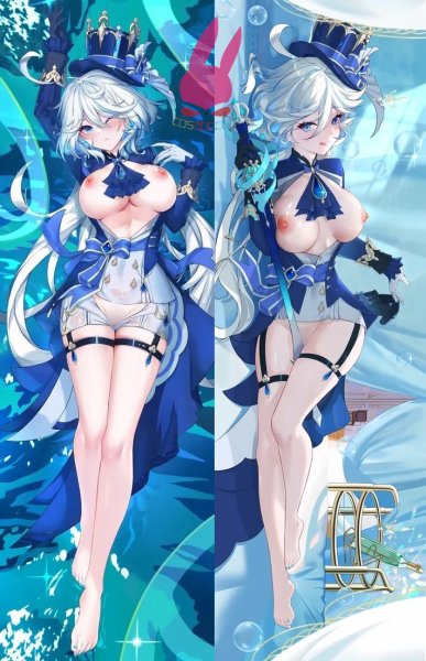 画像1: cosabc  等身抱き枕カバー 原神 げんしん フリーナ・ドゥ・フォンテーヌ 【同人】等身大 抱き枕カバー 2wayトリコット 160×50cm 高品質 セクシー美女 (1)