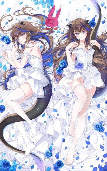 画像1: cosabc  等身抱き枕カバー VTuber-藍璃かんな【同人】等身大 抱き枕カバー 2wayトリコット 160×50cm 高品質 セクシー美女 (1)