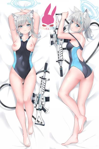 画像1: cosabc  等身抱き枕カバー  ブルーアーカイブ 砂狼シロコ【同人】等身大 抱き枕カバー 2wayトリコット 160×50cm 高品質 セクシー美女 (1)