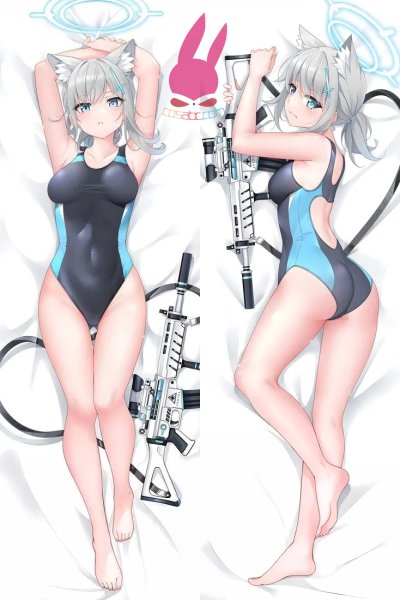 画像1: cosabc  等身抱き枕カバー  ブルーアーカイブ 砂狼シロコ【同人】等身大 抱き枕カバー 2wayトリコット 160×50cm 高品質 セクシー美女 (1)