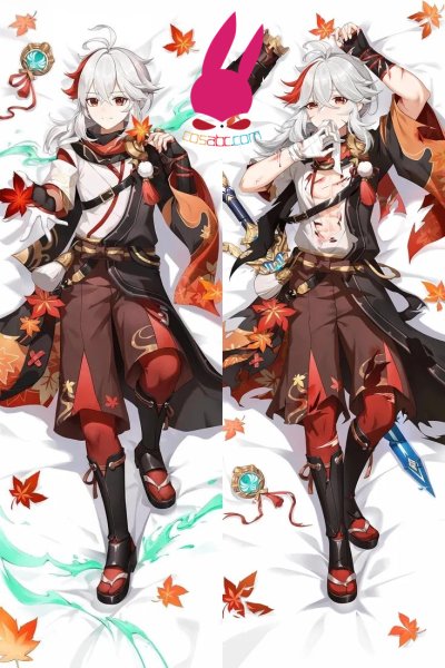 画像1: cosabc  等身抱き枕カバー 原神 げんしん 楓原 万葉 かえではら かずは【同人】等身大 抱き枕カバー 2wayトリコット 160×50cm 高品質 セクシー美女 (1)