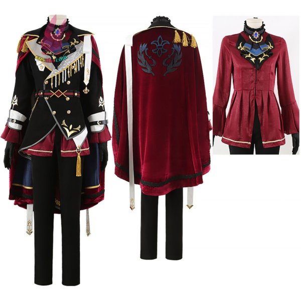 画像1: cosabc あんさんぶるスターズ knights 朱桜司風 コスプレ衣装 イベント 演出服 二次会 コスチューム パーティー ハロウィン (1)