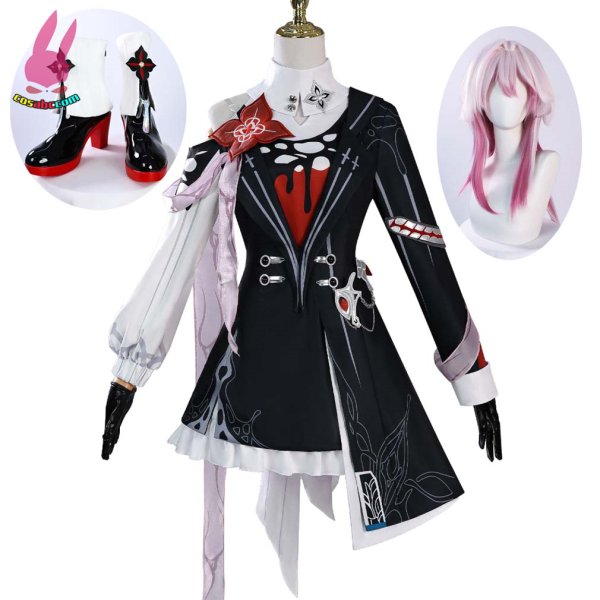 画像1: cosabc 崩壊:スターレイル 長夜月 衣装 イベント 演出服 二次会 コスチューム パーティー ハロウィン (1)