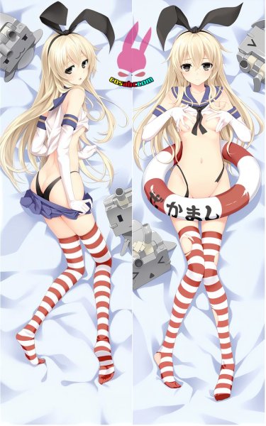 画像1: cosabc  等身抱き枕カバー　艦隊これくしょん   島風  しまかぜ【同人】等身大 抱き枕カバー 2wayトリコット 160×50cm 高品質 セクシー美女 (1)