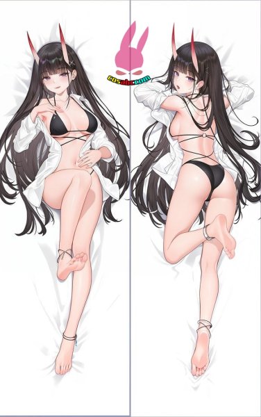 画像1: cosabc  等身抱き枕カバー　アズールレーン  能代    のしろ【同人】等身大 抱き枕カバー 2wayトリコット 160×50cm 高品質 セクシー美女 (1)
