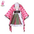 画像1: cosabc鬼滅の刃　甘露寺蜜璃　かんろじみつり風 コスプレ衣装 イベント 演出服 二次会 コスチューム パーティー ハロウィン (1)