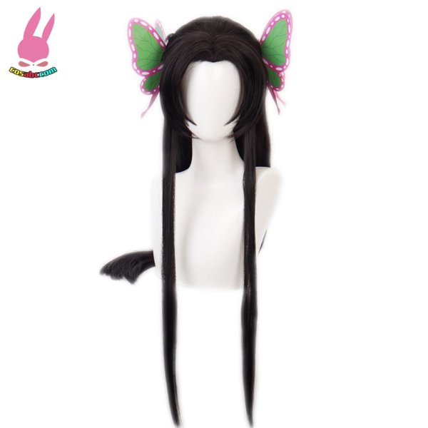 画像2: cosabc鬼滅の刃　胡蝶カナエ風 コスプレウィッグ かつら コスチューム イベント 変装 仮装 パーティー ハロウィン (2)