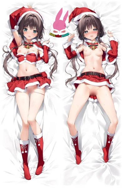 画像1: cosabc  等身抱き枕カバー　karory   サンタ妹ちゃん【同人】等身大 抱き枕カバー 2wayトリコット 160×50cm 高品質 セクシー美女 (1)