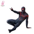 画像3: cosabcSpider man 2マイルズ・モラレス     ブラックスパイダーマン  テージ衣装 弾力と伸縮性あり コスチューム コスプレ衣装　ハロウイン仮装 ハロウインコス (3)