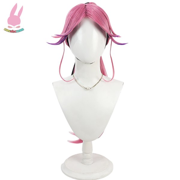 画像2: cosabc キミとアイドルプリキュア メロロン Meroron キュアキッス Cure Kiss 風 コスプレウィッグ かつら コスチューム イベント 変装 仮装 パーティー ハロウィン (2)