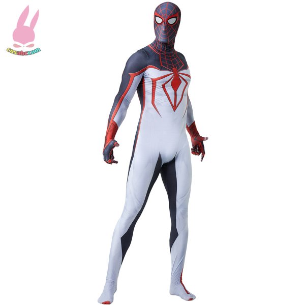 画像2: cosabc マイルズ・モラレス   スパイダーマンステージ衣装 弾力と伸縮性あり コスチューム コスプレ衣装　ハロウイン仮装 ハロウインコス (2)