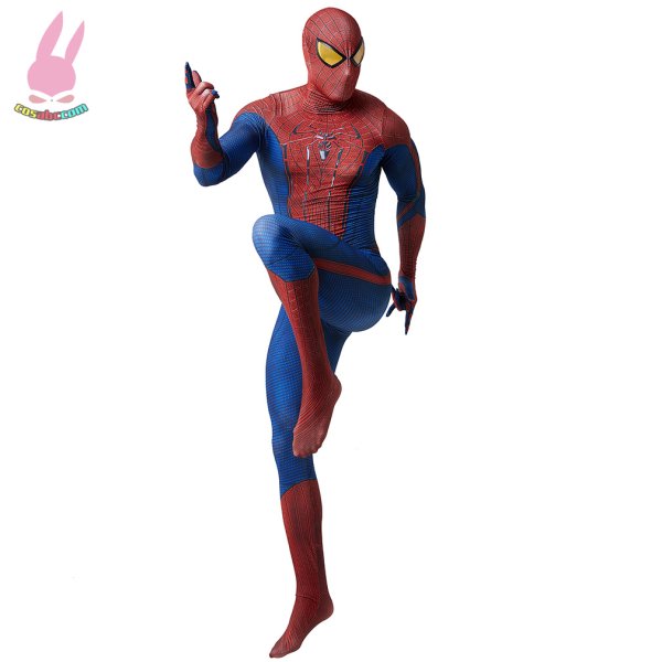 画像2: cosabcTheAmazing Spider-manアメイジング・スパイダーマン　 黄色いアイマスクテージ衣装 弾力と伸縮性あり コスチューム コスプレ衣装　ハロウイン仮装 ハロウインコス (2)