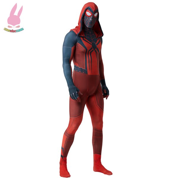 画像2: cosabcマイルズ・モラレス   スパイダーマン  テージ衣装 弾力と伸縮性あり コスチューム コスプレ衣装　ハロウイン仮装 ハロウインコス (2)