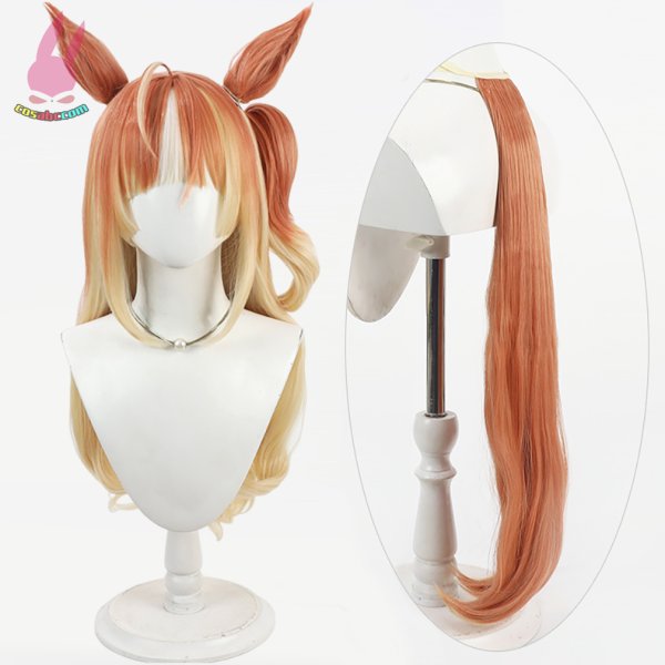 画像1: cosabcウマ娘 プリティーダービー エスポワールシチー風 コスプレウィッグ かつら コスチューム イベント 変装 仮装 パーティー ハロウィン (1)