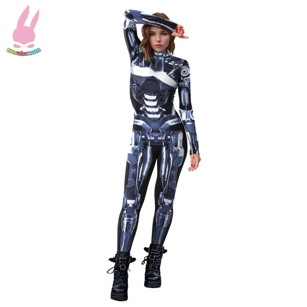 画像4: cosabc全身タイツ　機械 レーディズテージ衣装 弾力と伸縮性あり コスチューム コスプレ衣装　ハロウイン仮装 ハロウインコス (4)