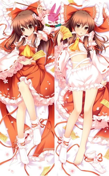 画像1: cosabc  等身抱き枕カバー　博麗霊夢【同人】等身大 抱き枕カバー 2wayトリコット 160×50cm 高品質 セクシー 美女 (1)