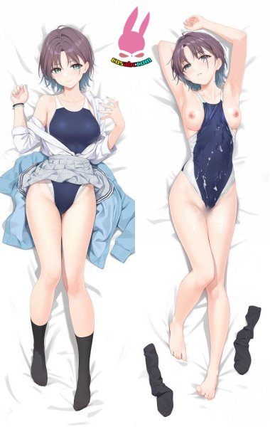 画像1: cosabc  等身抱き枕カバー　浅倉透【同人】等身大 抱き枕カバー 2wayトリコット 160×50cm 高品質 セクシー 美女 (1)