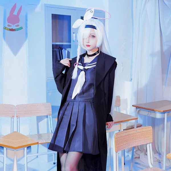画像1: cosabc ブルーアーカイブ　アロナ　プラナ 風 コスプレ衣装 イベント 演出服 二次会 コスチューム パーティー ハロウィン (1)