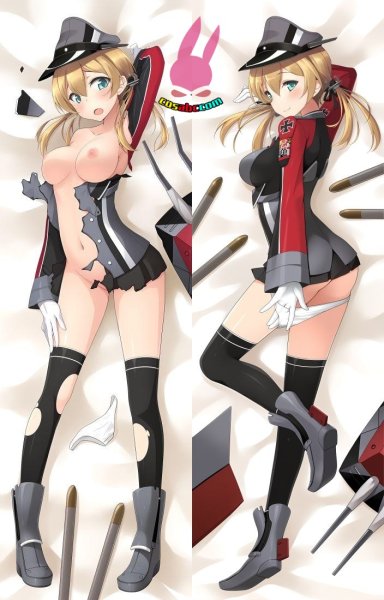画像1: cosabc  等身抱き枕カバー　アズールレーン  ビスマルク 【同人】等身大 抱き枕カバー 2wayトリコット 160×50cm 高品質 セクシー 美女 (1)