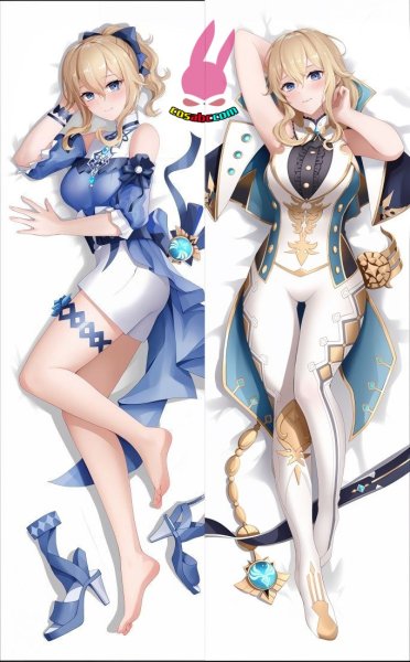 画像1: cosabc  等身抱き枕カバー　原神 げんしん  ジン・グンヒルド【同人】等身大 抱き枕カバー 2wayトリコット 160×50cm 高品質 セクシー 美女 (1)