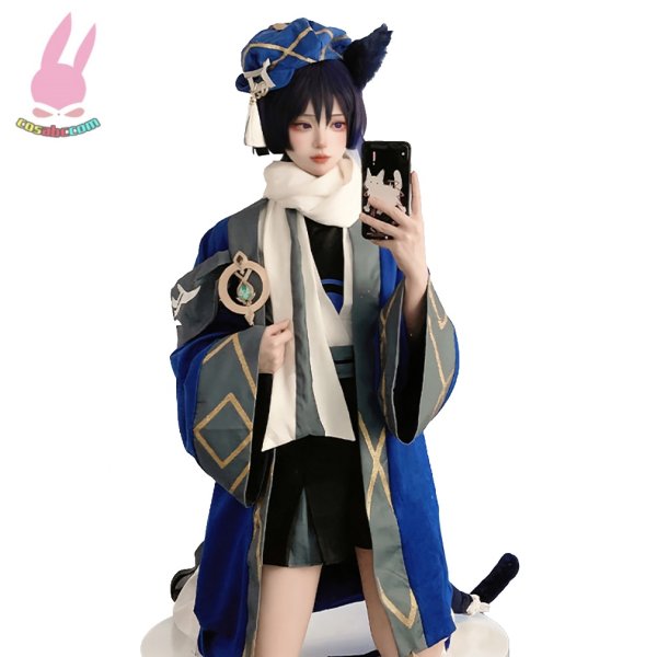 画像1: cosabc 原神　コスプレ　スカラマシュ　散兵　放浪者風 コスプレ衣装 イベント 演出服 二次会 コスチューム パーティー ハロウィン (1)