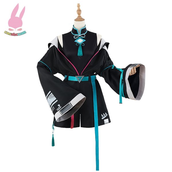 画像1: cosabcバーチャルライバー VTuber にじさんじ 緑仙 Ryushen風 コスプレ衣装 イベント 演出服 二次会 コスチューム パーティー ハロウィン (1)