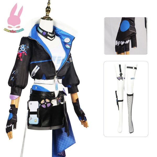 画像1: cosabc崩壊：スターレイル 銀狼 ぎんろう風 衣装 イベント 演出服 二次会 コスチューム パーティー ハロウィン (1)