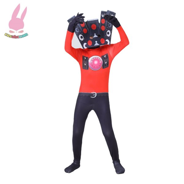 画像15: cosabcスキビディトイレ トイレマン カメラマンテージ衣装 弾力と伸縮性あり コスチューム コスプレ衣装　ハロウイン仮装 ハロウインコス (15)