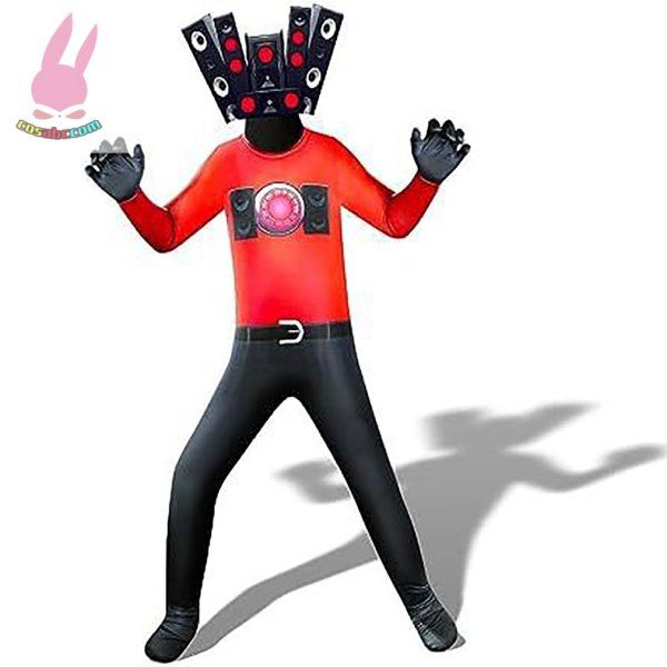 画像9: cosabcスキビディトイレ トイレマン カメラマンテージ衣装 弾力と伸縮性あり コスチューム コスプレ衣装　ハロウイン仮装 ハロウインコス (9)