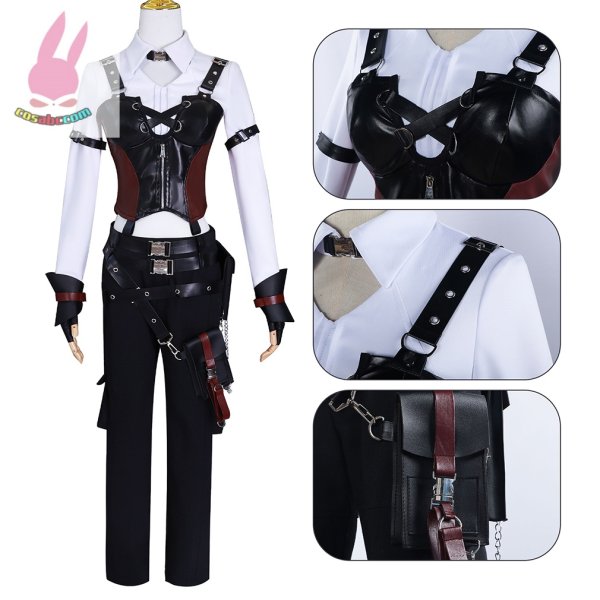 画像1: cosabc恋と深空 ヒロイン コスプレ衣装 戦闘服 風 コスプレ衣装 イベント 演出服 二次会 コスチューム パーティー ハロウィン (1)
