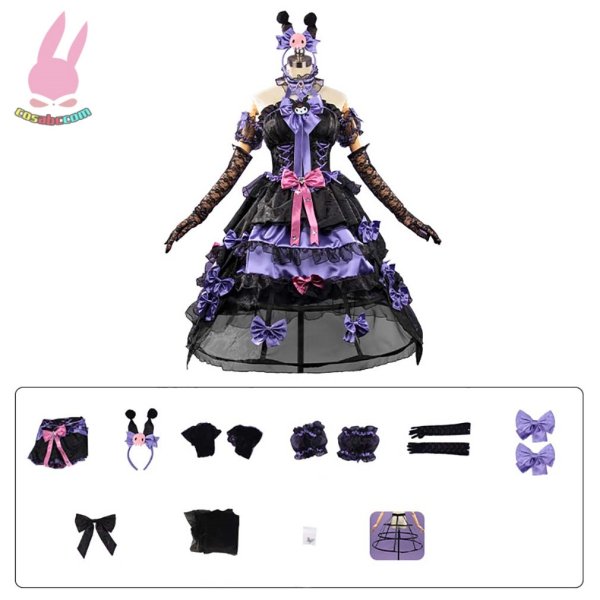 画像11: cosabcIdentity V アイデンティティV サンリオ血の女王 マリー　コス服風 コスプレ衣装 イベント 演出服 二次会 コスチューム パーティー ハロウィン (11)