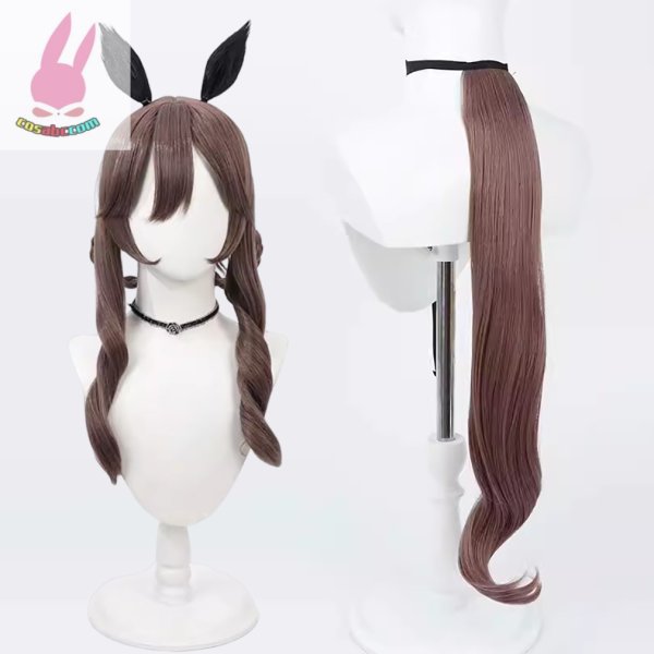 画像1: cosabcウマ娘 プリティーダービー ジェンティルドンナ風 コスプレウィッグ かつら コスチューム イベント 変装 仮装 パーティー ハロウィン (1)