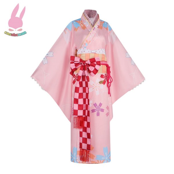 画像2: cosabc魔法少女まどか☆マギカ 鹿目まどか　かなめまどか 浴衣コス服 着物風 コスプレ衣装 イベント 演出服 二次会 コスチューム パーティー ハロウィン (2)