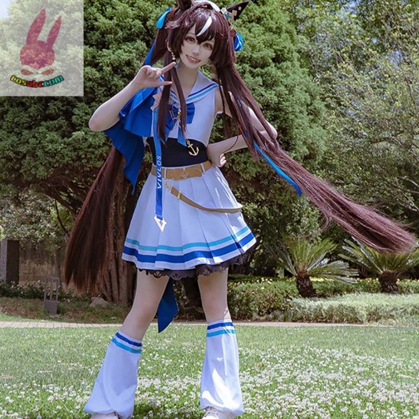 画像1: cosabcウマ娘 プリティーダービー ヴィブロス風 コスプレ衣装 イベント 演出服 二次会 コスチューム パーティー ハロウィン (1)