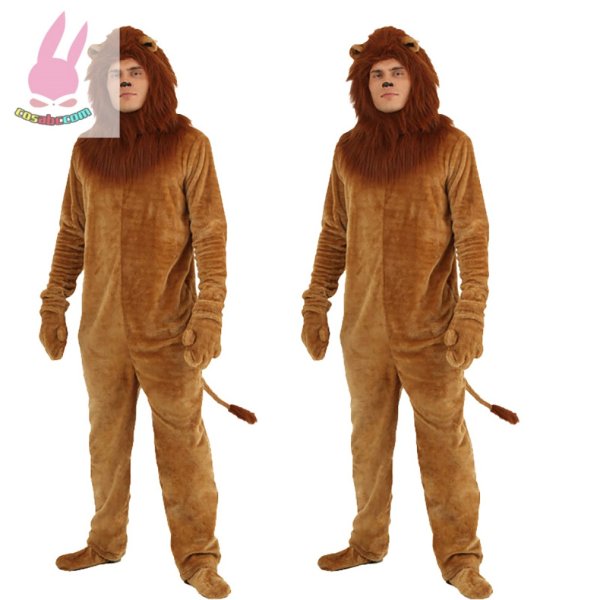 画像3: cosabcハロウィン衣装 ライオン 着ぐるみ 品質 オールインワン 子供 大人用風 コスプレ衣装 イベント 演出服 二次会 コスチューム パーティー ハロウィン (3)