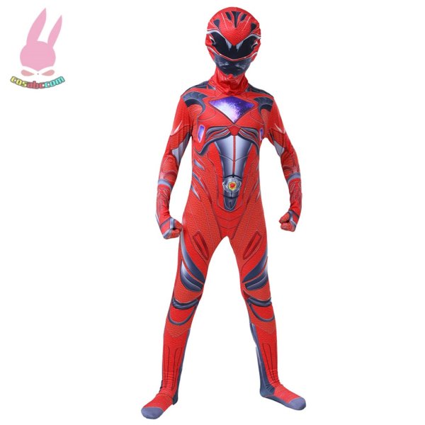 画像4: cosabcパワーレンジャー　全身タイツ　子供服テージ衣装 弾力と伸縮性あり コスチューム コスプレ衣装　ハロウイン仮装 ハロウインコス (4)