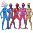 画像1: cosabcパワーレンジャー　全身タイツ　子供服テージ衣装 弾力と伸縮性あり コスチューム コスプレ衣装　ハロウイン仮装 ハロウインコス (1)